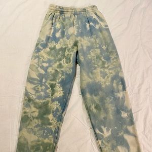 Custom bleach tie dyed sweatpants